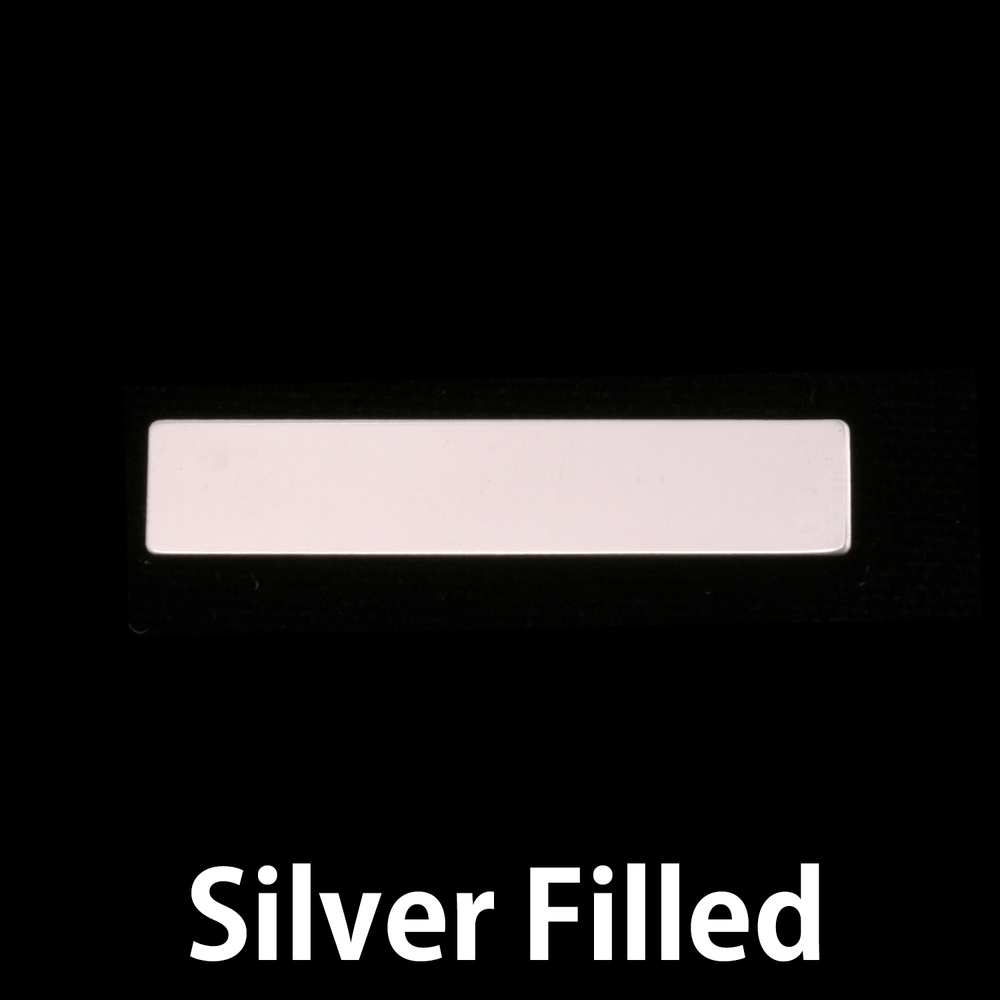 Metal Stamping Blanks Silver Filled 1.25" Rectangle, 24g