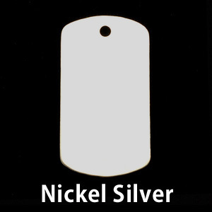 Metal Stamping Blanks Nickel Silver Large Dog Tag, 20g