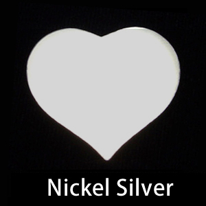 Metal Stamping Blanks Nickel Silver Large Puffy Heart, 20g