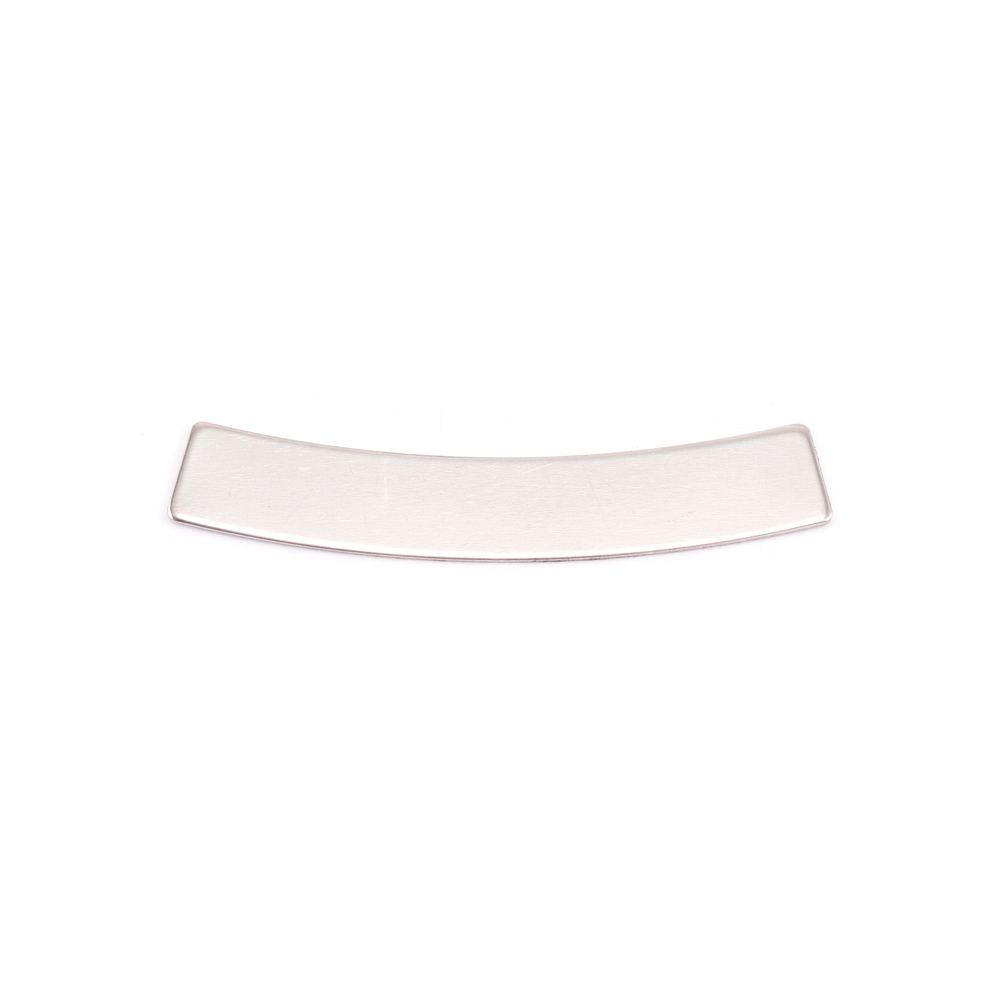 Metal Stamping Blanks Nickel Silver Curved Rectangle Bar 5mm x 30mm, 24g