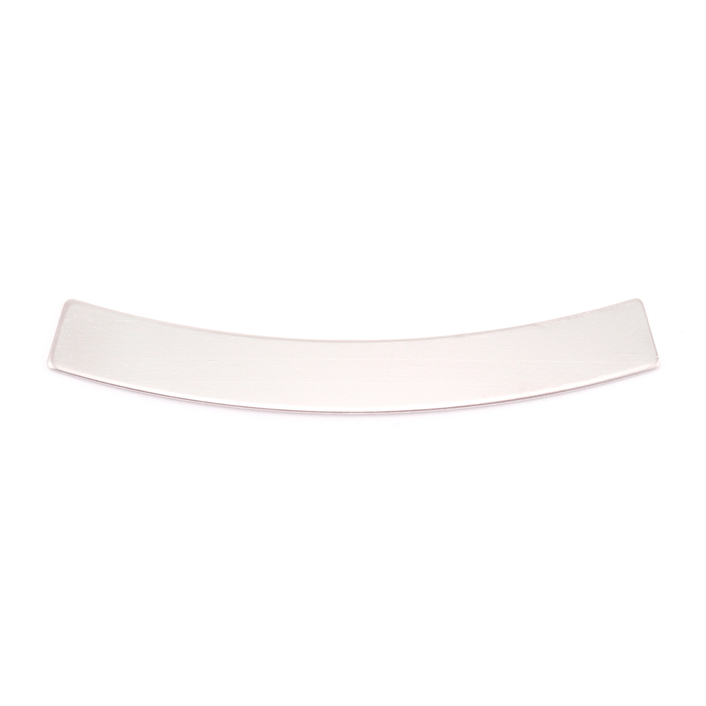 Metal Stamping Blanks Nickel Silver Curved Rectangle Bar 5mm x 40mm, 24g