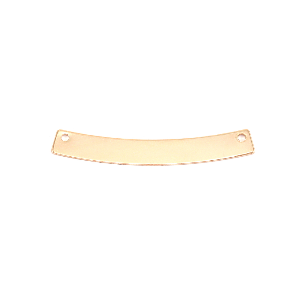 Metal Stamping Blanks Gold Filled Curved Rectangle Bar 4mm x 30mm, 24g