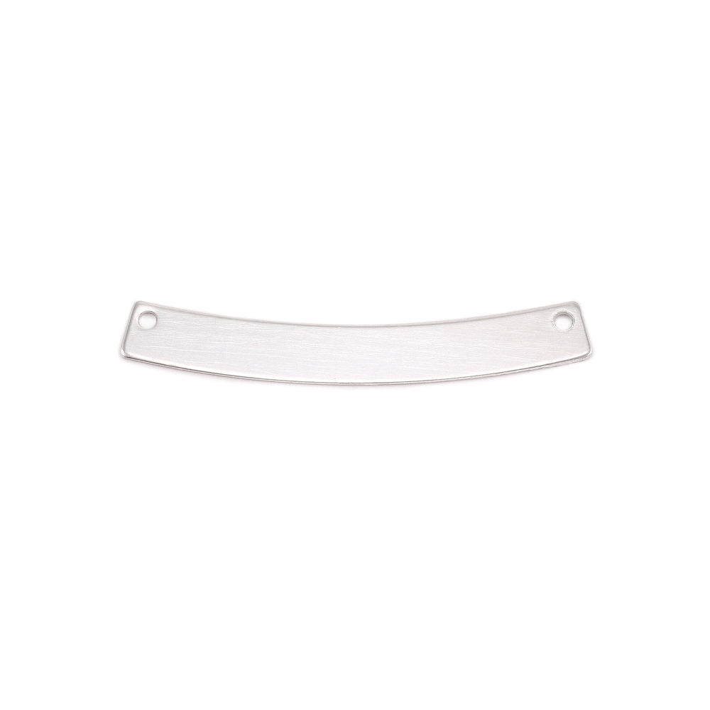 Metal Stamping Blanks Silver Filled Curved Rectangle Bar 4mm x 30mm, 24g