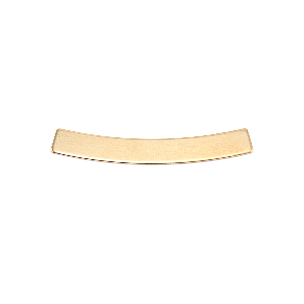 Metal Stamping Blanks Brass Curved Rectangle Bar 4mm x 30mm, 24g