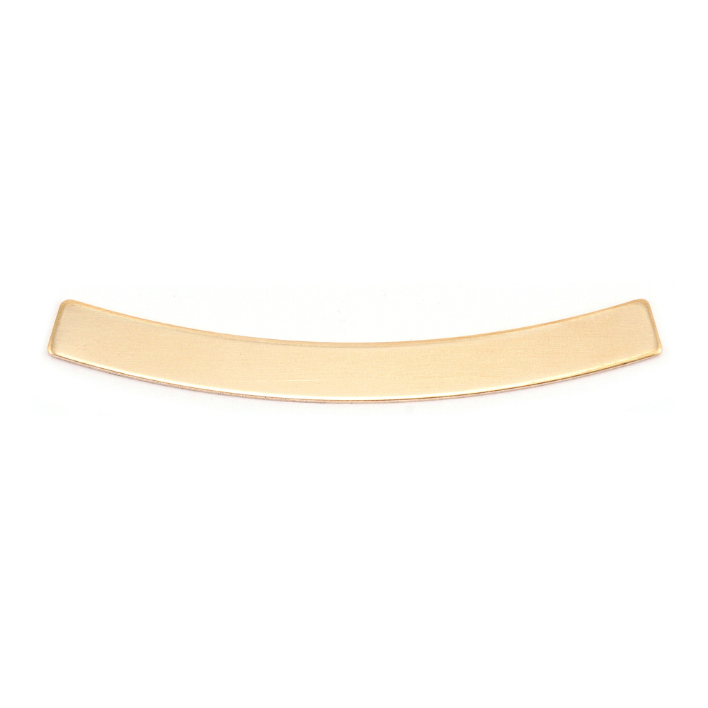 Metal Stamping Blanks Brass Curved Rectangle Bar x 40mm, 24g