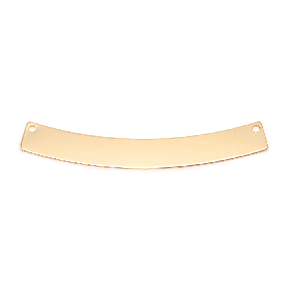 Metal Stamping Blanks Gold Filled Curved Rectangle 5mm x 40mm, 20g