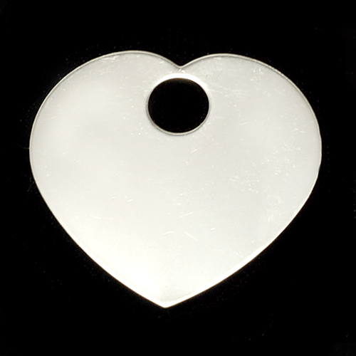 Metal Stamping Blanks Sterling Silver Large Heart with Large Hole, 24g