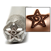 Metal Stamping Tools Star with Spiral Metal Design Stamp