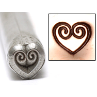 Metal Stamping Tools Double Spiral Heart Metal Design Stamp
