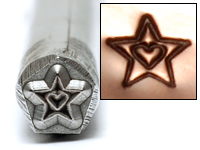 Metal Stamping Tools Star with Heart Design Stamp