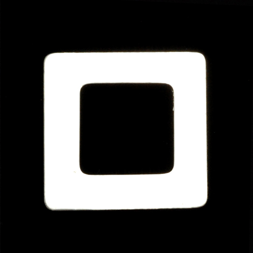 Metal Stamping Blanks Sterling Silver Rounded Square Washer, 7/8" OD 1/2" ID, 22g
