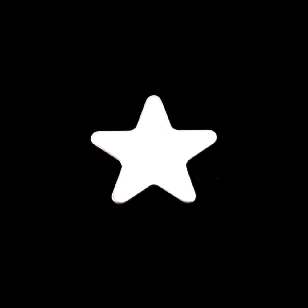 Metal Stamping Blanks Sterling Silver Small Rounded Point Star, 24g