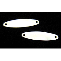 Metal Stamping Blanks Sterling Long Oval Connectors with 2 Holes, 24g