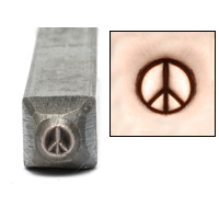 Metal Stamping Tools Tiny Peace Sign Design Stamp