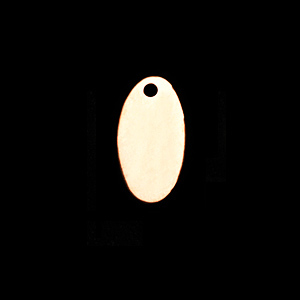 Metal Stamping Blanks Gold Filled Oval Tag, 27g