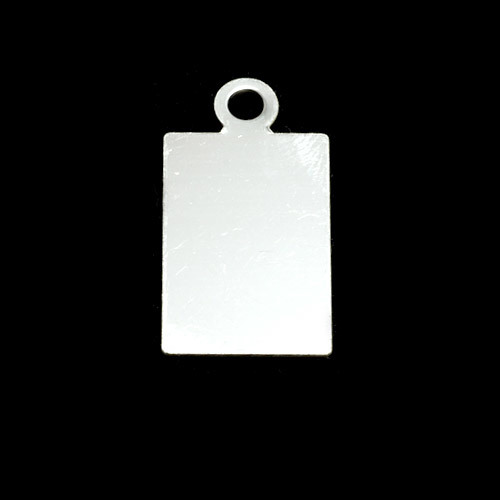 Metal Stamping Blanks Sterling Silver Rectangle w/ Top Loop (19mm x 12mm), 24g