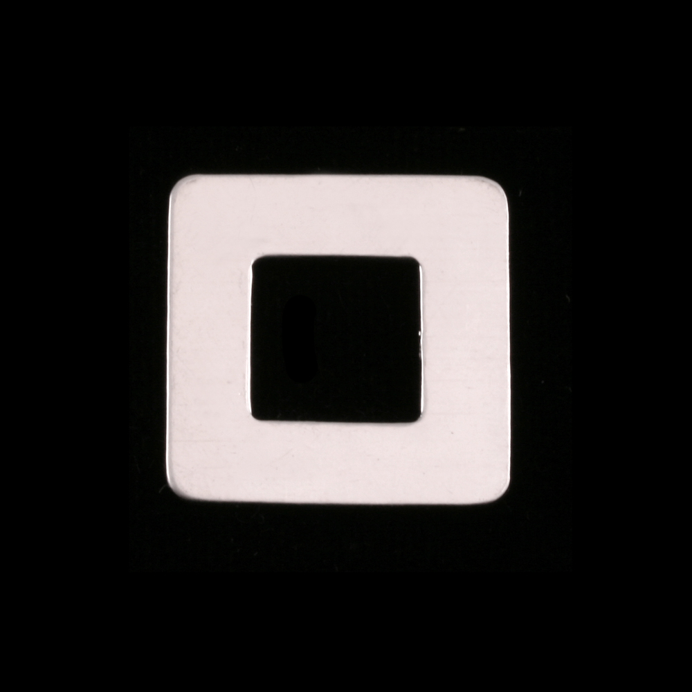 Metal Stamping Blanks Sterling Silver Rounded Square Washer, 3/4" OD 3/8" ID, 22g