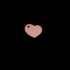 Rose Gold Filled Heart Tag with Side Hole, 24g Rose Gold Filled Heart Tag with Side Hole, 24g